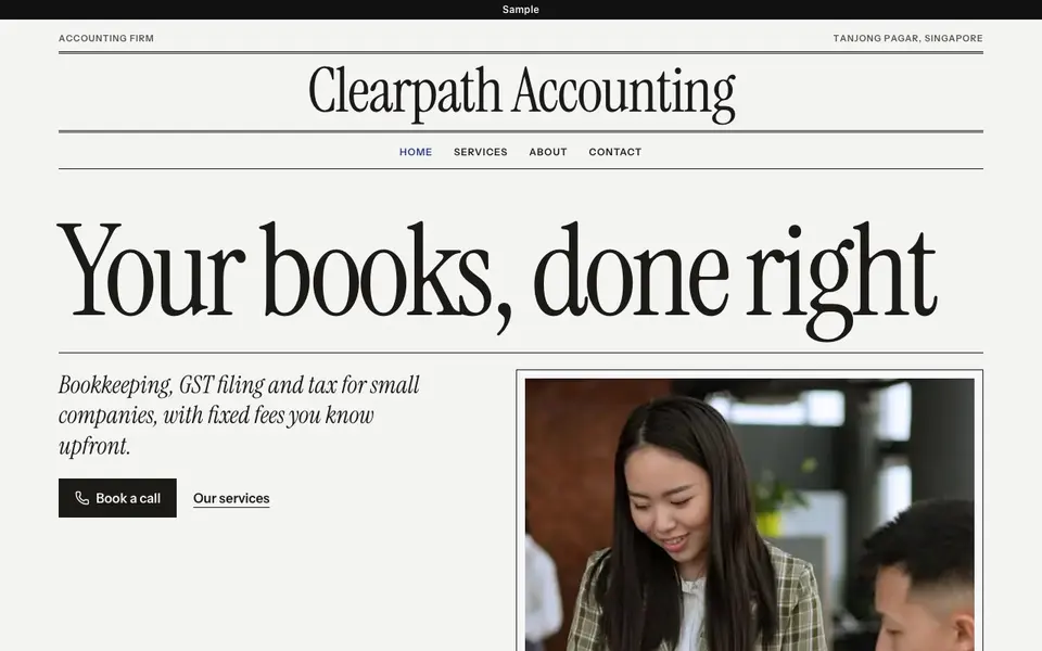 Sample Editorial website for a firm